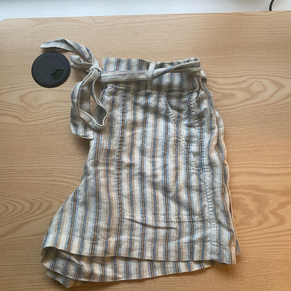 LOU & GREY STRIPED TIE SHORTS